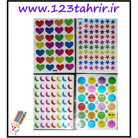 استیکر ده برگی ماه ، ستاره و اشکال /عمده/