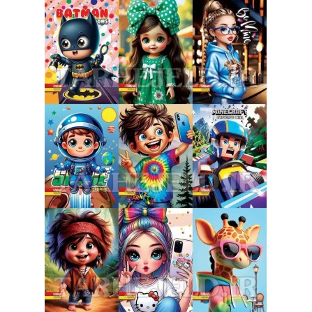 دفتر 50 برگ شطرنجی خانه درشت سیمی طلقی فانتزی / عمده / کارتن 140 عددی