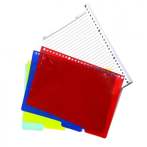 یدک کاغذ کلاسور 26 سوراخ 100 برگ با دیوایدر طلقی / عمده / کارتن 70 بسته