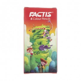 مداد رنگی 6 رنگ کوتاه جعبه مقوایی فکتیس / عمده / قراص 24 بسته ای
