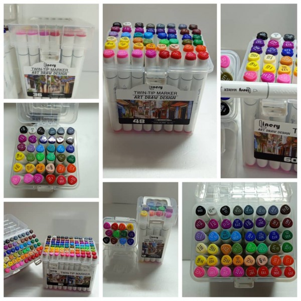 ماژیک طراحی راندو دو سر لاینری 48 رنگ