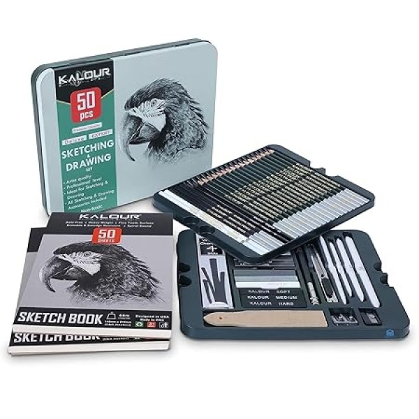 کالور ست طراحی 2+50 تکه جعبه فلزی KALOUR 