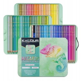 کالر مداد رنگی 2+72  رنگ جعبه فلزی KALOUR مدل MACARON