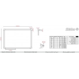 تخته وایت برد مغناطیسی آلفا 100*80 شیدکو