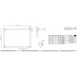 تخته وایت برد مغناطیسی کلاسیک 100*80 شیدکو