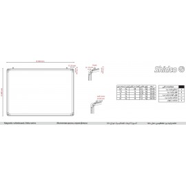 تخته وایت برد مغناطیسی دلتا 60*40 شیدکو
